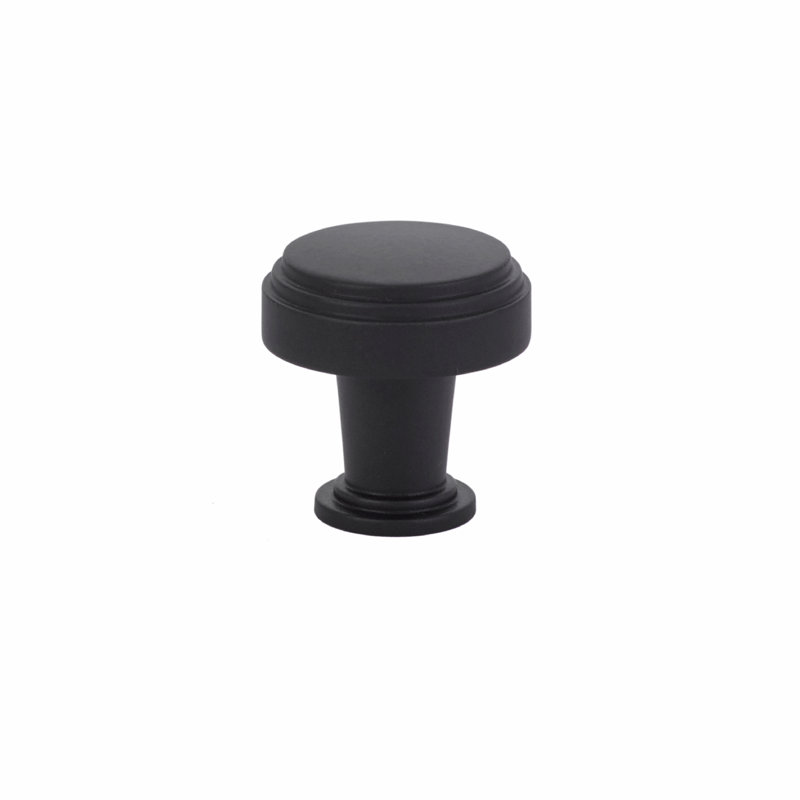 Emtek Newport Cabinet Knob 1-3/4", Flat Black, 1.25''