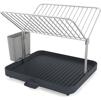 Ensemble égouttoir à vaisselle avec organisateur de couverts et égouttoir, support de séchage de grande capacité pour un drainage efficace de l'eau et une circulation d'air
