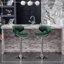 Tabouret de bar pivotant rembourré en velours Masaccio, ensemble de 2-445266538