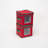 Farris Holiday China Plate Storage Box, Holds 12 Dessert Plates or Bowls, Windowed Panel, Sturdy Frame and Reinforced Handles, Felt Cushions, Fully Removable Lid, Red with Green Trim