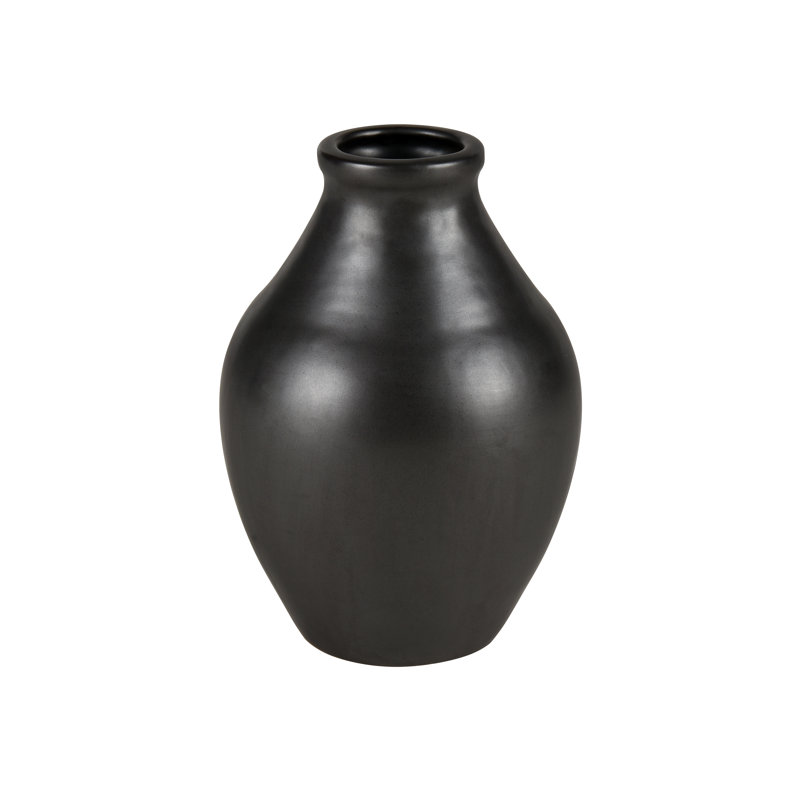 Faye Vase - Small Black, Black