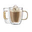Double Wall Gold Handle Coffee Mug Set