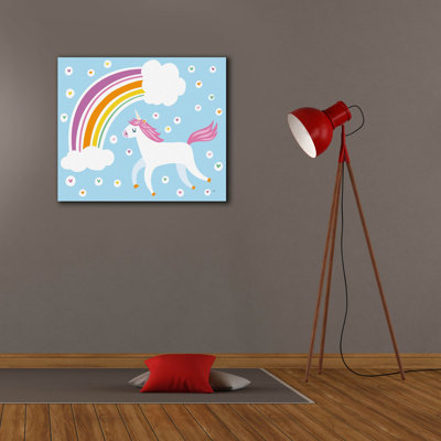 «Happy Unicorn» par Melissa Averinos, art mural sur toile