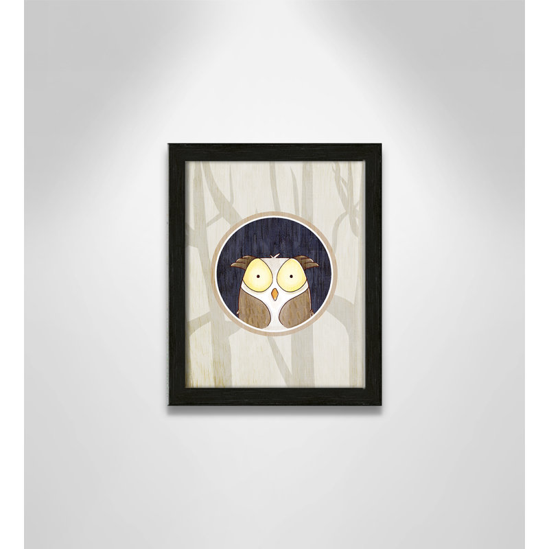 Animaux de la forêt 2, impression sur papier, Encadré de boîte à grain de bois noir, H 10 po x l 8 po x P 1,18 po