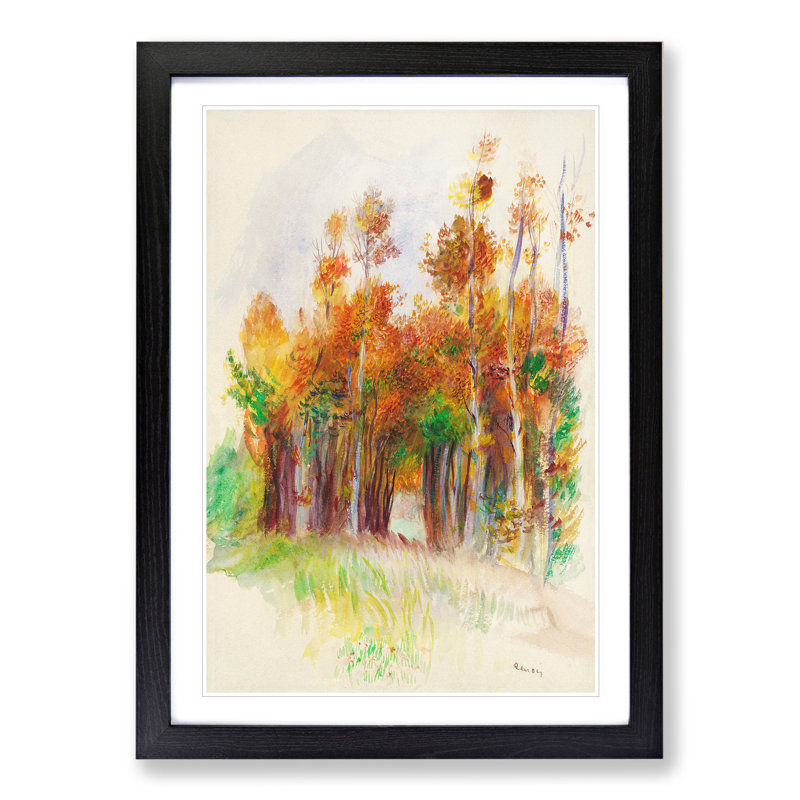 Grove of Trees by Pierre-Auguste Renoir - Framed Print, 48cm H x 36cm W x 2cm D, Black Framed