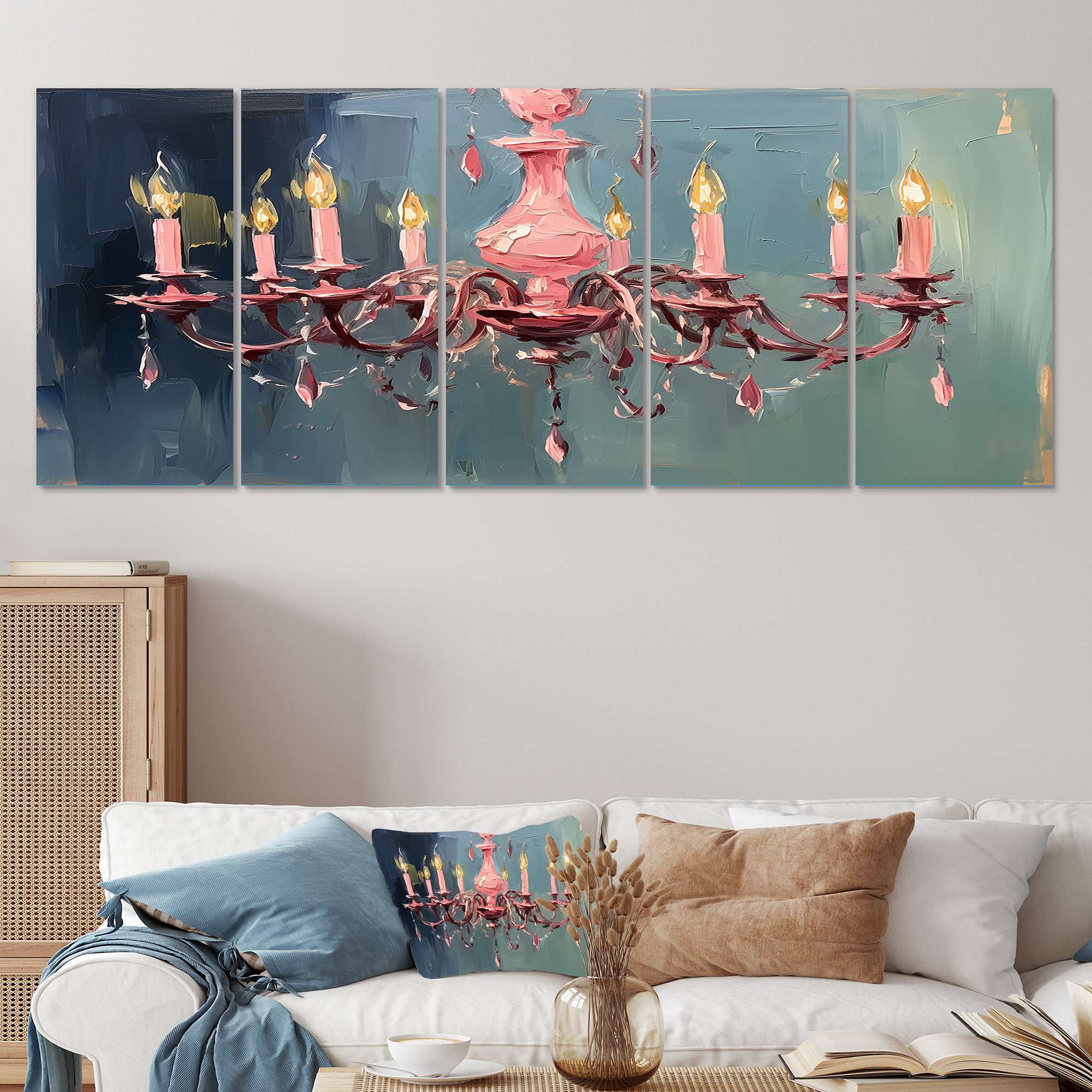 View of House of Hampton® Pink Baroque Luminary Chandelier Brilliance II ...