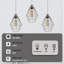 Luisana 3 - Light Chrome Kitchen Island Pendant-849375745