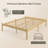 14 Inch Natural Bamboo Queen Size Bed Frame, Warm Tone Modern Style, Heavy-Duty Platform Bed, Wave-Shaped Design to Prevent Mattress Slipping, Squeak-Free & No Wobble, No Box Spring Needed-1191255074