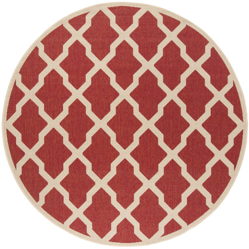 Ferrill 100 Performance Geometric Rug, Round 6'7"