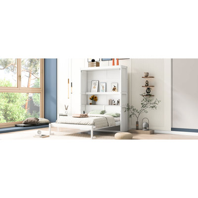 Lit double avec tablette de rangement. Maximisez la fonctionnalité de votre pièce. Composé et contreplaqué. Offre des lattes de matelas réglables et confortables. Max 6 "compatible facilement. Assemblage inclus pour faciliter