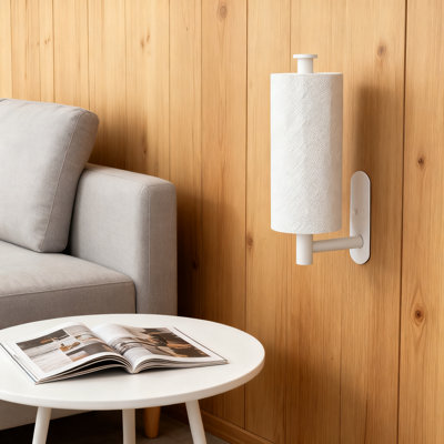 Porte-essuie-tout sous armoire, fixation murale ou à visser adhésive, distributeur de papier essuie-tout pour surfaces lisses