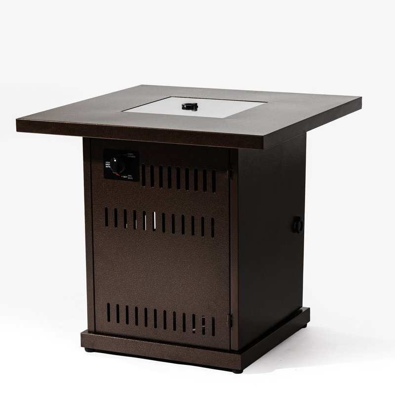 28In Steel Fire Table - Ideal For Outdoor Relaxation And Entertainment Propane Fireplace Adds Warmth Ambiance To Your Living