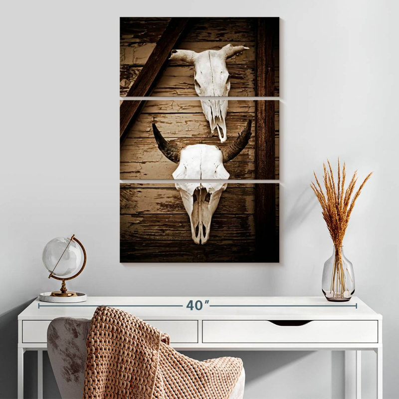 Lelar Western Cow Skull, 32" H x 20" W