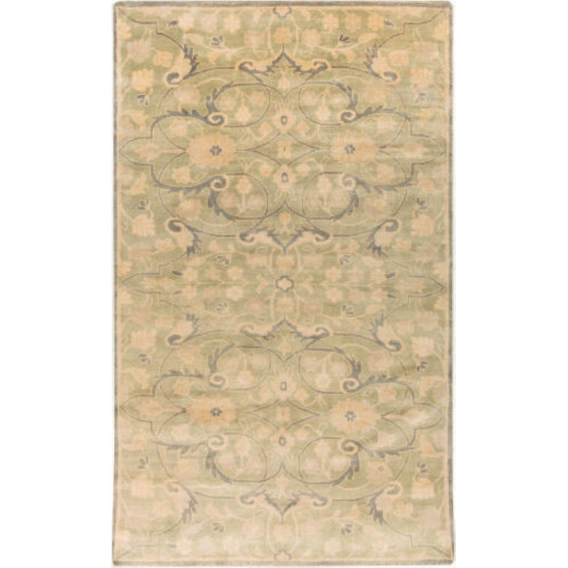 Bayles Wool Floral Indoor Rug, Rectangle 3'9" x 5'9"