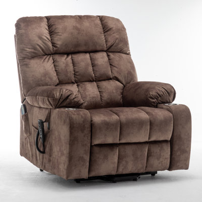 Lift Chair For Big And Tall Person With Inconvenient Legs: High Density Foam Lift Sofa With Heat And Massage, 2 Pockets, 2 Cup Holder, 2 Remote, 2 OKIN Motor