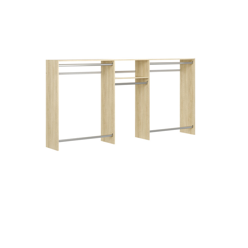 Grid 48'' - 96'' Closet System (Can Be Cut To Fit), Honey Blonde