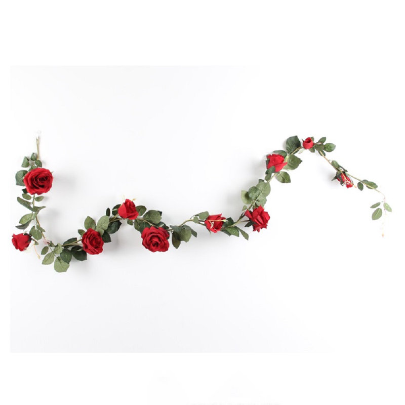 Tiges de roses artificielles australiennes, 5 tiges, rouge