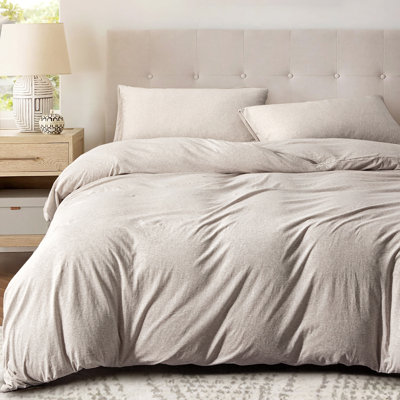 Ensemble de housse de couette en coton jersey