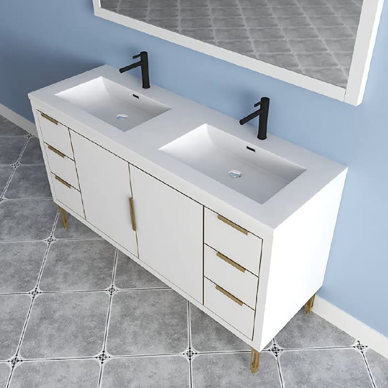 83.5'' Double Bathroom Vanity with Top