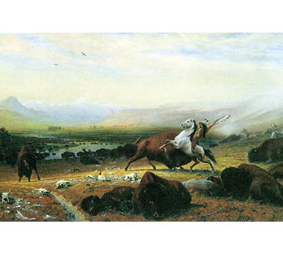 The last buffalo-sans cadre, impression d’art graphique