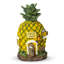 Adorable statue solaire en polyrésine et ananas jaune pour jardin