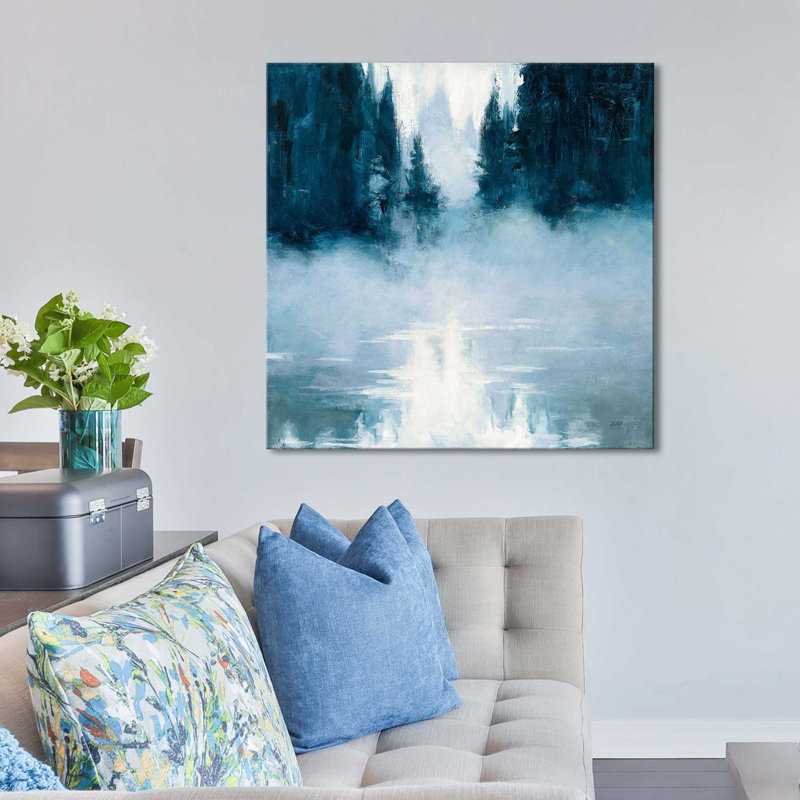 " Boundary Waters " by Julia Purinton, 36" H x 36" W x 1.5" D, Wrapped Canvas