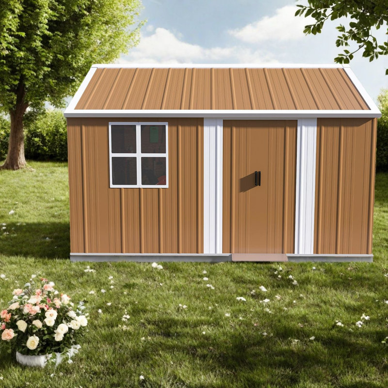 Remises en métal robustes, conception résistante aux intempéries, rangement de jardin moderne