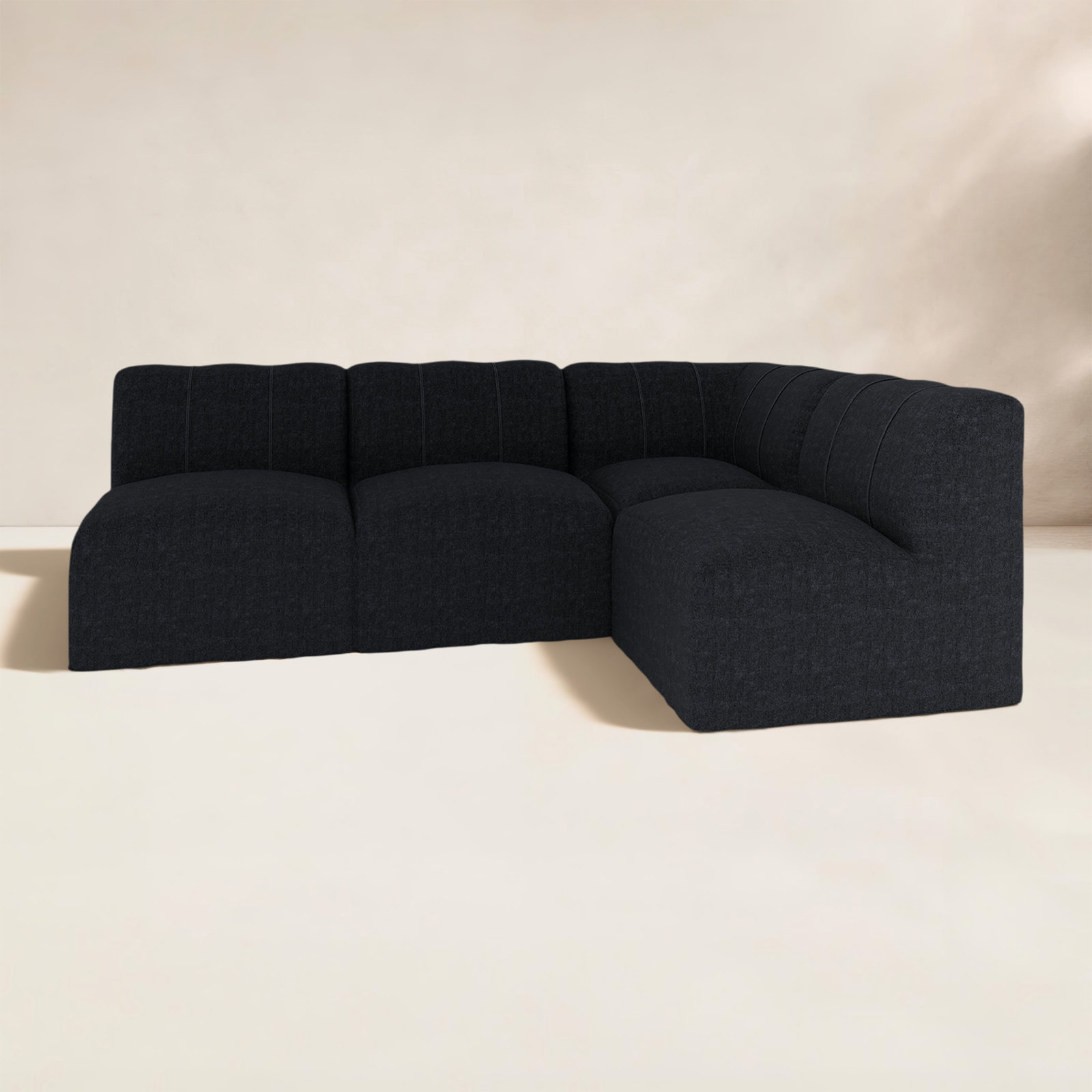 Praia 96" Sunbrella Outdoor Sofa, Canvas Black Sunbrella® Canvas