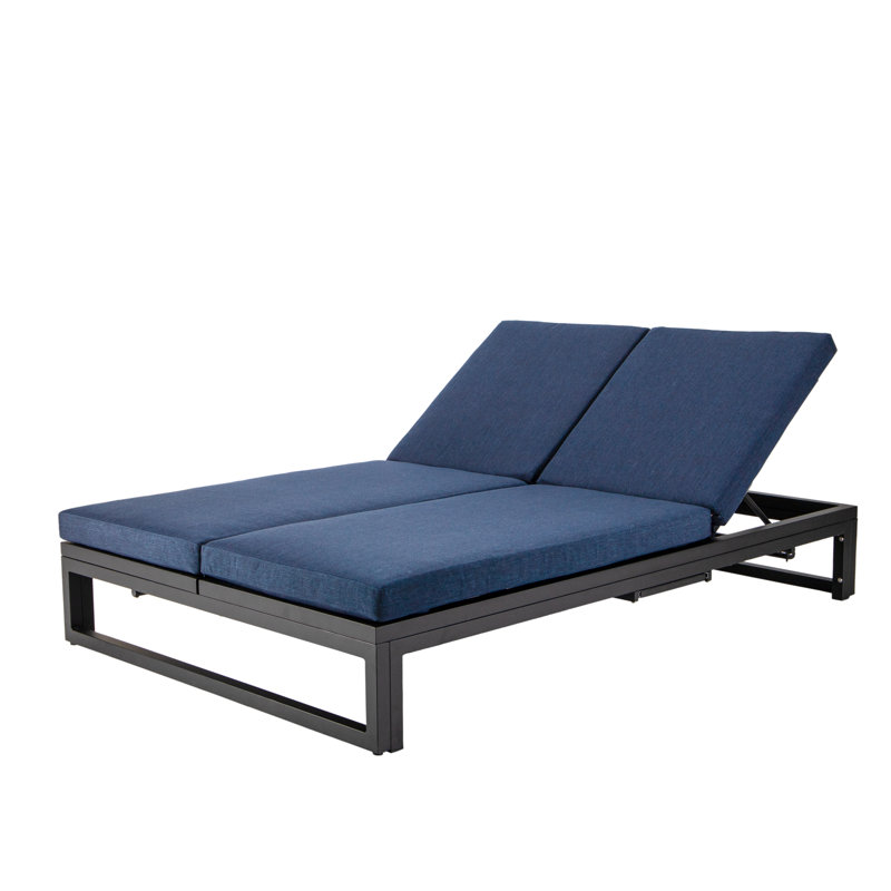 Canapé-lit d'extérieur convertible 82,68 po Chelsea, Bleu, Noir, noir, noir, noir