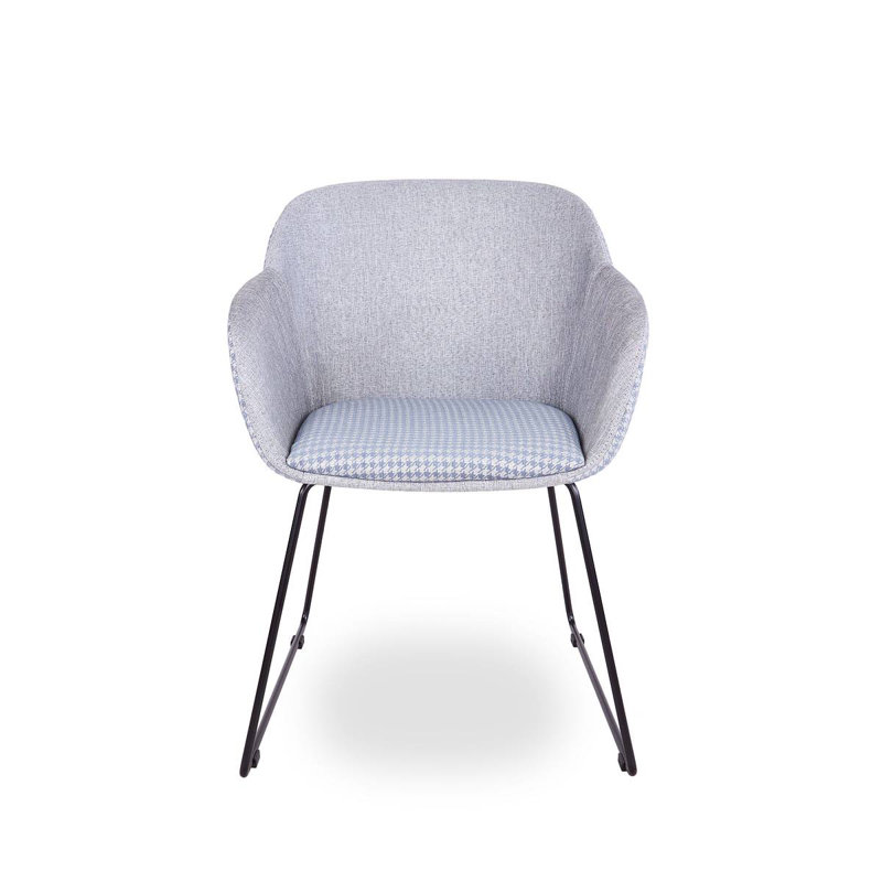 Stemen 43cm H Fabric Upholstered Armchair, Blue