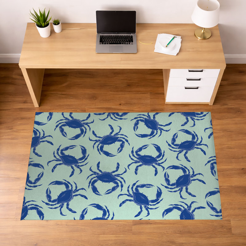 Tapis de bureau léger antidérapant Crabby, L 60 po x P 36 po, Comme neuf