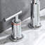 8 po Robinet de salle de bain à poignée double avec drain escamotable-110712860
