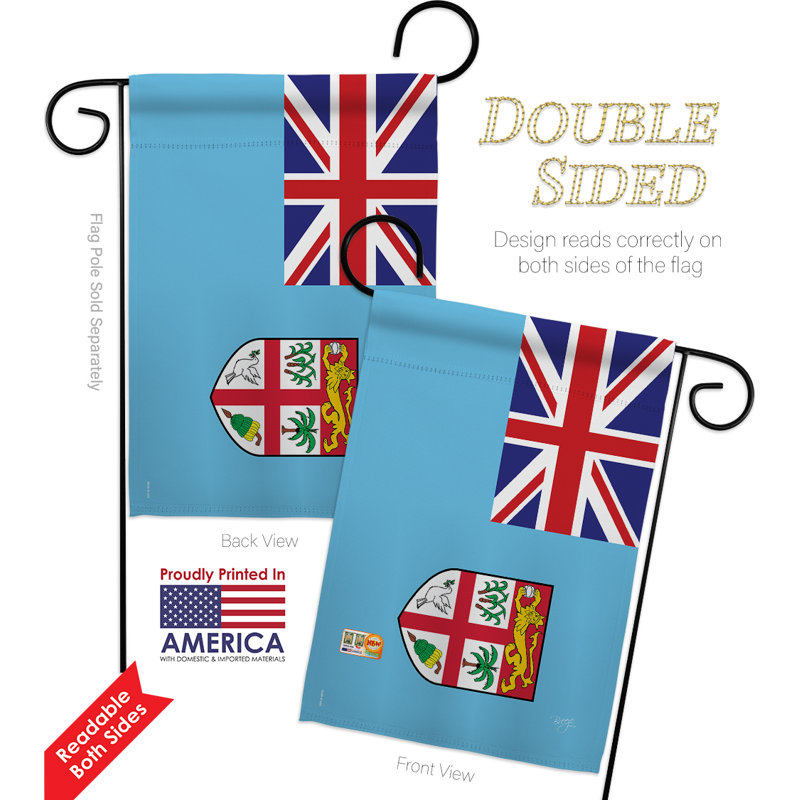 Double Sided 18.5 in. H x 13 in. W Polyester Flag set