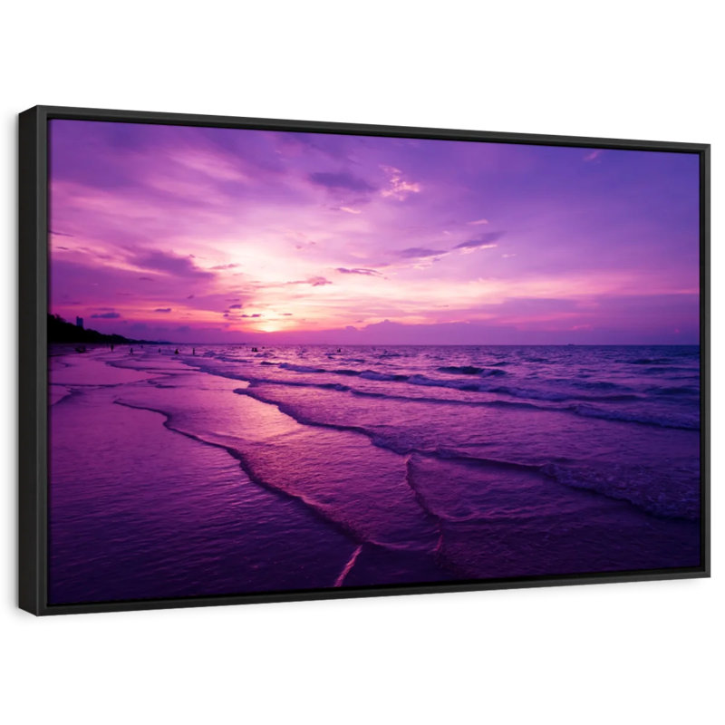 Impression sur toile mauve, H 13 po x l 19 po