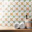 Carrelage décoratif en céramique blanc / vert / orange de 5,13 po x 5,13 po Novecento Centro Paterna