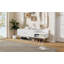 Banc de rangement pour chaussures moderne avec rangement caché et coussins rembourrés pour le chevet, le salon et l'entrée (blanc)