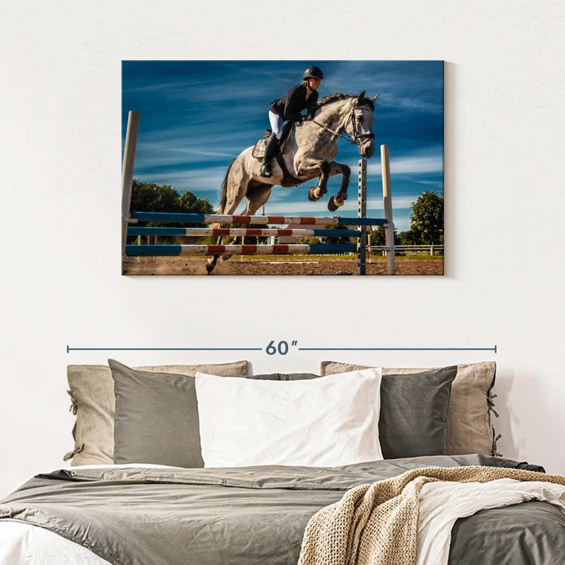 Sireci Equestrian In Action, 30" H x 45" W