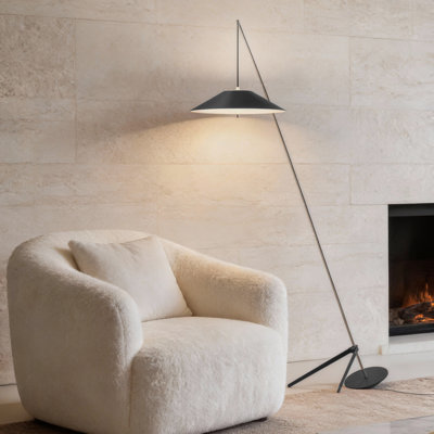 Lampe sur pied moderne et réglable 77,8 po Angler Ripple