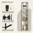 Bookshelf Narrow Bookcase, Tall Storage Rack with Steel Frame, Display Standing Shelf Unit, Skinny Book Shelf for Study Living Room Home Office, Industrial Style, 6-Tier Rustic Brown-1276043146-1289422610