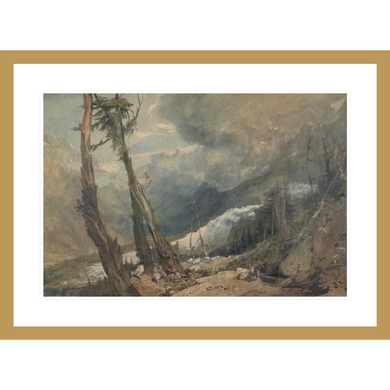 «Mer de Glace in the Valley of Chamouni Suisse» par Joseph Mallord William Turner, impression giclée encadrée
