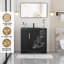 Ensemble de meuble-lavabo simple 36 po avec comptoir en résine Skeen, robinet, assemblage requis-93637095