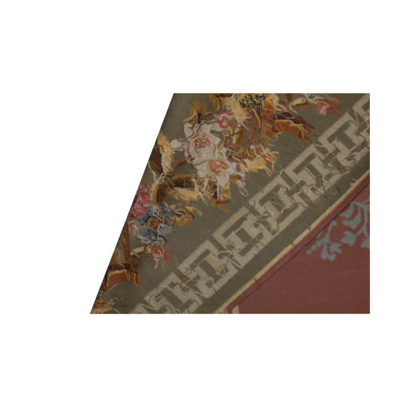 Hand-Knotted High-Quality Brown and Green Area Rug