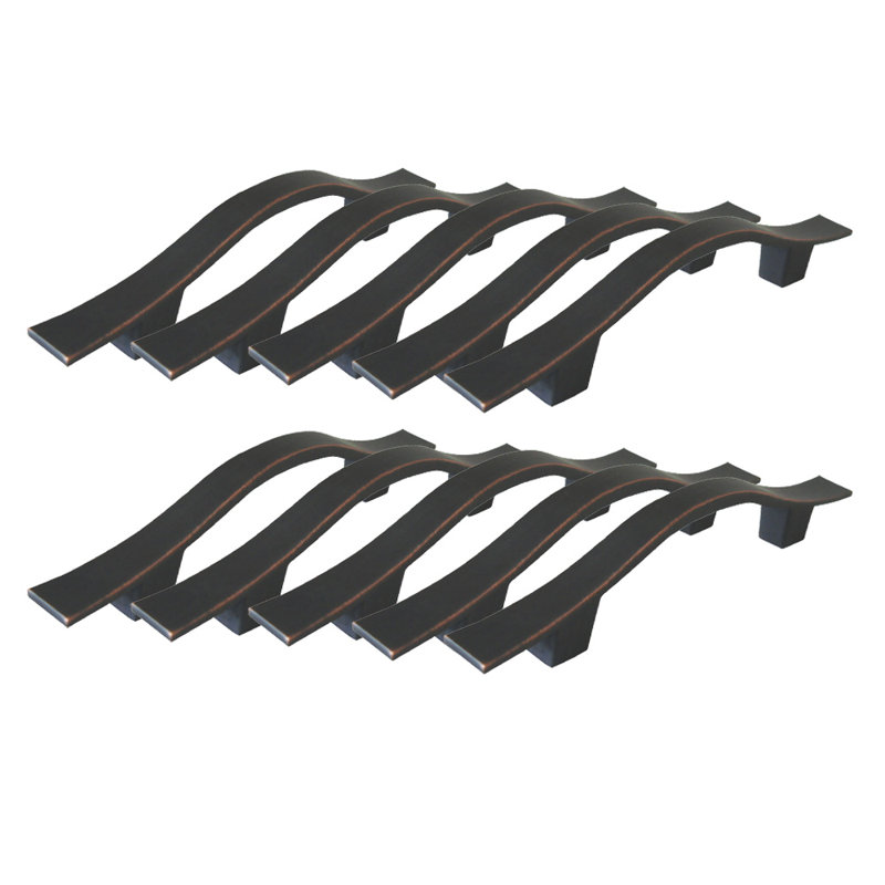 Oil Rubbed Bronze Traditional Cabinet Pulls with Mounting Hardware, Set of 10
