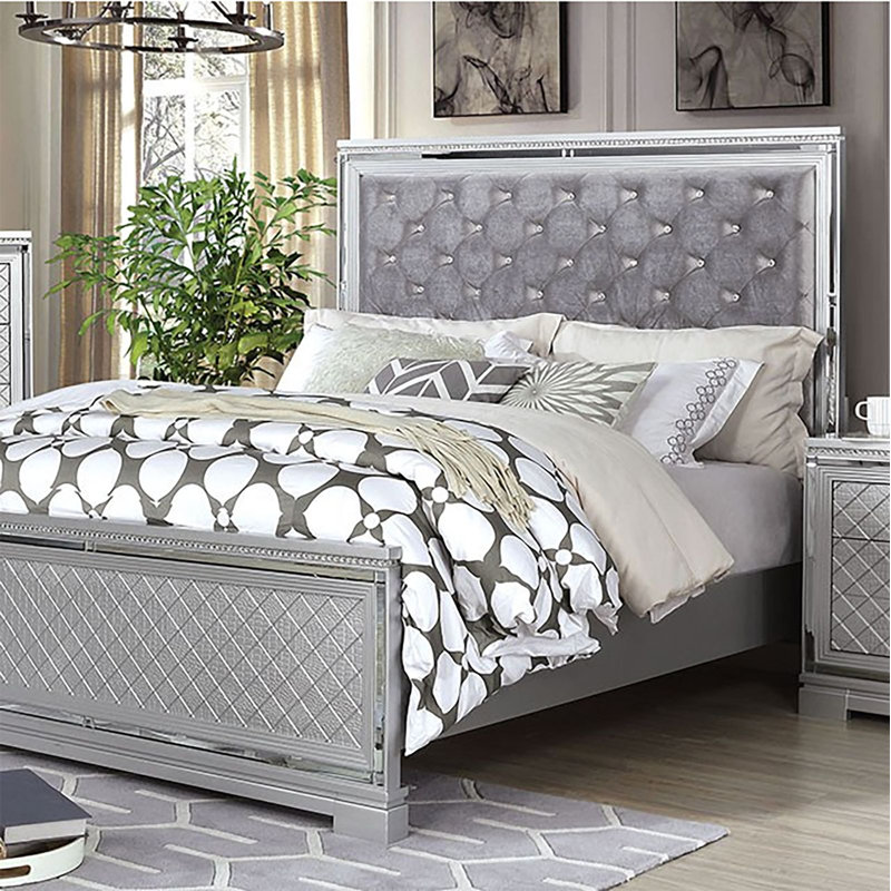 Johinston Upholstered Platform Bed, Queen
