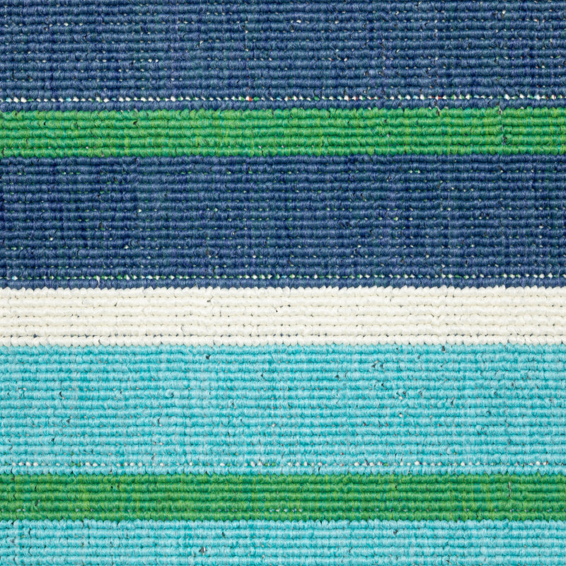 Deltana Striped Indoor / Outdoor Rug, Round 7'10"