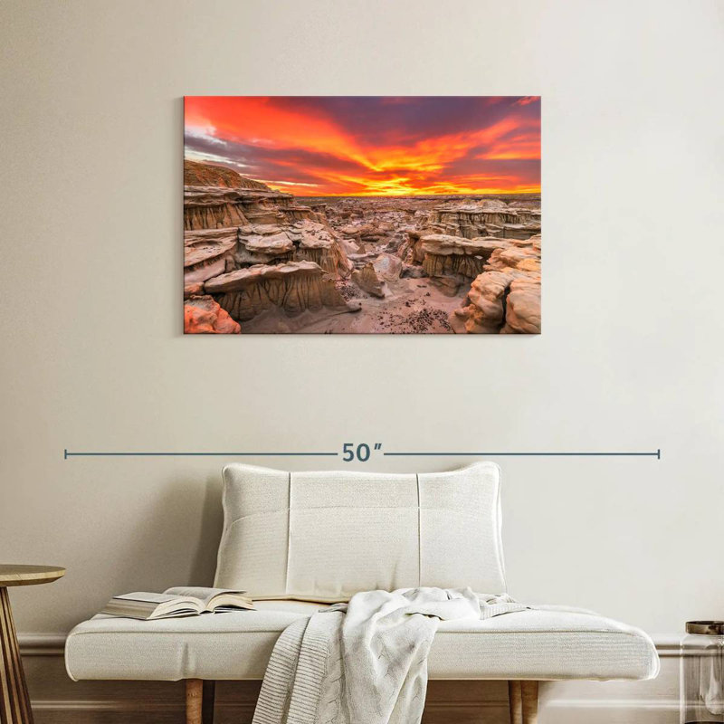 Coucher de soleil à Alvord, Nouveau-Mexique, H 24 po x l 36 po
