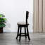 Tabouret de comptoir pivotant à hauteur de lattes de 24 po avec finition à lattes et tabouret en bois massif massif avec dossier, assise en tissu et confortable-1643238355
