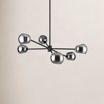 Willow 6 - Light Metal Sputnik Chandelier