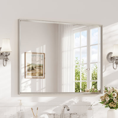 Bathroom Vanity Mirror with Tempered Glass and Aluminum Frame