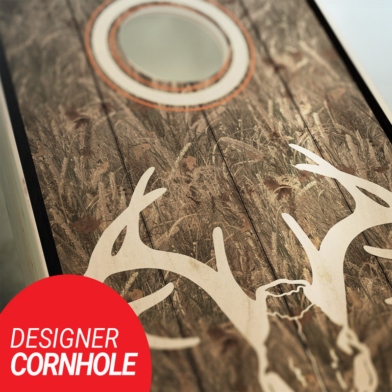 2' X 4' Camo Skull Cornhole Set With Case & Lights